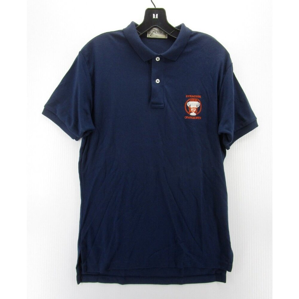 VINTAGE Syracuse Orange Polo Shirt Large Sugar Bowl Football 1988 80s